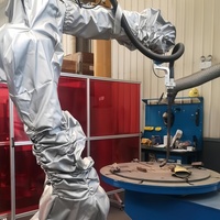 Combinaison de protection pour robot industriel, ignifuge, isolante thermiquement, anti-éclaboussures métalliques, résistante aux hautes températures, pour robot de soudage
