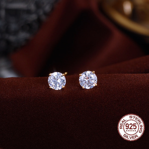 Chic Cubic Zircon Hypoallergenic 925 Sterling Silver Second Piercing Mini Ear Bone <strong>Small</strong> <strong>Stud</strong> <strong>Earrings</strong> for Women Gift Accessory - Product Image 5