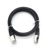 Kabel Patch Ethernet Bulat Unionfiber Cat8 Tembaga Murni SFTP RJ45 40Gbps Kabel LAN ISO9001 ROHS CE CPR untuk Server Switch