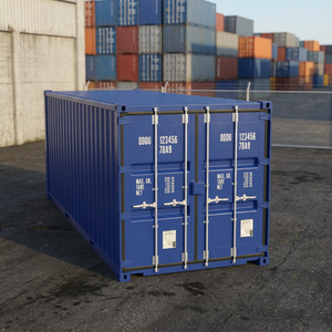 Contenedor de Transporte Marítimo Usado, Contenedor de Almacenamiento de Acero de 34.5 M3, Azul, Doble Puerta, para Transporte - Product Image 3