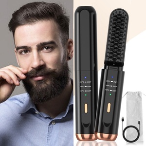 Hair Curler <b>Flat</b> Iron Wireless Hot Comb Hair Straightener Cordless Hair Straightener Brush - Product Image 1