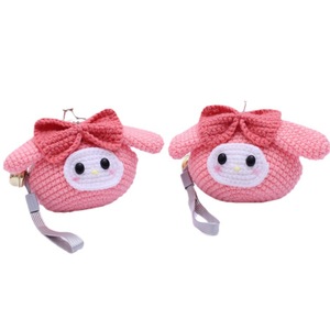 Handgemaakte Gehaakte Gouden Tas Met Schattige Decoraties Wollen Afgewerkte Mond Decoratieve Voorwerpen - Product Image 5