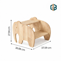 Tabouret d'appoint en bambou antidérapant pour enfants, idéal pour cuisine, salle de bain, chambre à coucher – Repose-pieds en bois écologique pour enfants – Vente en gros