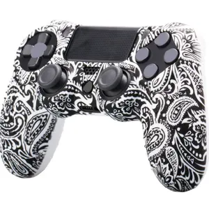 Funda de silicona para mando de PS4, cubierta de goma con agarre de piel para Play station 4