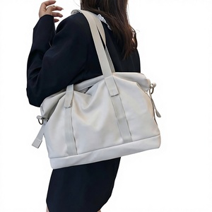 Cross-Border Korean-Style Solid Color Canvas Women's Zipper New Style Simple Underarm Shoulder Tote <b>Bag</b> Tanjing - Product Image 1