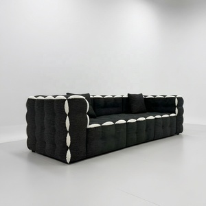 Sofá Seccional de Lujo Moderno Estilo Chesterfield con Tapicería Suave y Diseño de Borde de Burbujas para Centro Comercial, Hotel, Villa, Entrada y Sala de Estar - Product Image 4
