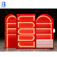 Baishida Retail Store Vitrine LED-Licht MDF-Farbe Kommerzielle benutzer definierte Größe Kosmetik Parfüm Vitrine recycelbar