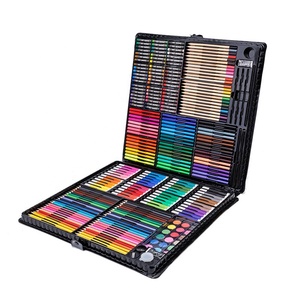 Precio al por mayor OEM personalizado 258 Uds Multi colores cera crayón lápices de colores juego de pintura arte plástico conjunto para niños - Product Image 2