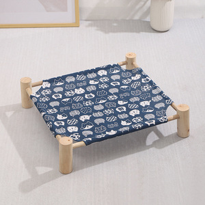 คุณภาพสูงแฟชั่นผ้าลินินเตียงสัตว์เลี้ยงไม้เตียงแมวสี่ฤดูกาลสากล - Product Image 6