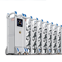 Porte pliante en alliage d'aluminium, porte pliante automatique, porte à commande à distance sans fil, porte de sécurité à écran LED, porte extérieure industrielle