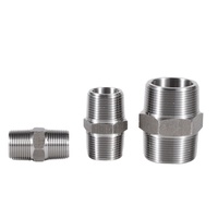 Raccord de tuyau d'extension, embout hexagonal fileté, fonte en acier inoxydable 304 316 BSP NPT BSPT hexagonal haute pression 150lbs embout hexagonal