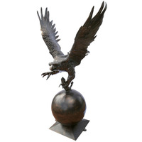 Sculpture d'oiseau en bronze de haute qualité, taille réelle, statue en métal pour l'extérieur, décoration de jardin, de complexe hôtelier et de paysage