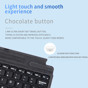 Clavier sans fil Bluetooth pour Microsoft <span class=keywords><strong>Surface</strong></span> <span class=keywords><strong>Pro</strong></span> <span class=keywords><strong>8</strong></span> 9 10 11 Clavier détachable fin avec pavé tactile pour <span class=keywords><strong>Surface</strong></span> ProX - Product Image 2