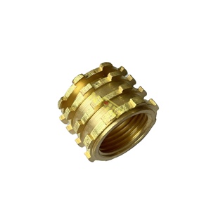 NFJM pipa pemipaan <span class=keywords><strong>fitting</strong></span> plastik mur Insert kuningan sesuai pesanan Insert 1/2 ''-4'' sisipan benang kuningan - Product Image 1