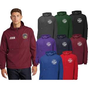 INK STITCH Hombres Jst66 Custom Bordado Logo Pullover Parka personalizada con características empacables y textos - Product Image 6