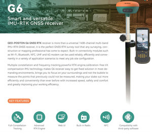 รหัสรุ่นสากล ระบบระบุตำแหน่งทางภูมิศาสตร์ G6 หลายความถี่ IP68 1408 ช่องสัญญาณ ฐาน GNSS GPS RTK - Product Image 1