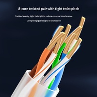 Câble réseau Cat5e blindé simple en cuivre sans oxygène, paire torsadée 8 conducteurs, 305m pour la surveillance de sécurité POE Cat6