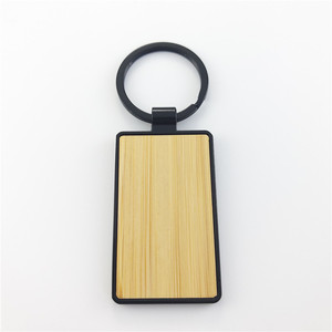 Chaveiro liga de zinco bambu Bamboo Black Bamboo Black Retangular Alloy Ecológico Natal Ocasiões Eletroforese Processada - Product Image 4