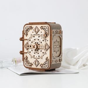 3D Puzzles en bois DIY boîte secrète en bois 3Dpuzzle assemblage très difficile mécanique dynamique numéro en bois puzzle Prix d'usine - Product Image 2