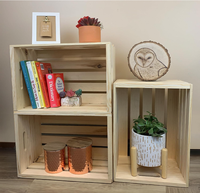 Caisse en bois de pin rectangulaire grande et personnalisable, sculptée, écologique, durable, boîte de rangement gain de place pour la maison et le bureau