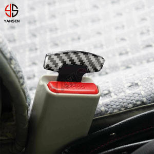 Boucle <span class=keywords><strong>de</strong></span> <span class=keywords><strong>ceinture</strong></span> <span class=keywords><strong>de</strong></span> siège <span class=keywords><strong>de</strong></span> voiture en Fiber <span class=keywords><strong>de</strong></span> carbone, mm, boucle d'alarme, bouchon, Clip d'avertissement, prise - Product Image 6