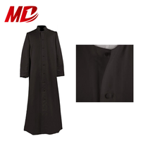 Robe de prêtre romaine de haute qualité, à col montant, à simple boutonnage, mate et colorée, personnalisée, 2026