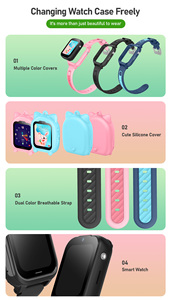 Montre GPS pour enfants Wonlex KT28 4G Android, caméra, design mignon d'animaux, IP67, pour garçons et filles, bracelet en gel de silice pour enfants - Product Image 5