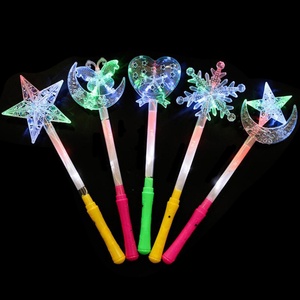 Hot Selling <b>LED</b> <b>Light</b> Stick Wand for Girls and Kids Princess Heart Snowflake Flashing <b>Star</b> Glowing Toy for Parties - Product Image 3
