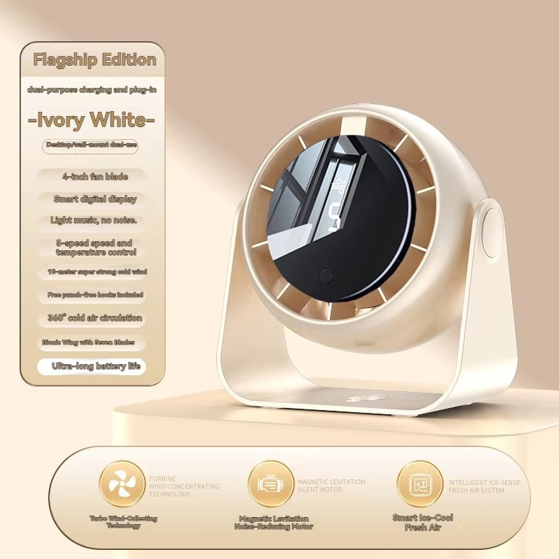 Motor de turbina blanco de 4 pulgadas + silencioso + batería de duración ultra larga.