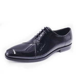 Chaussures habillées Oxford en cuir véritable pour hommes, motif patchwork, confortables, souples et respirantes, pour mariage, saison automne - Product Image 1