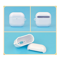 Casing Earphone Multifungsi 3D Sublimasi Kosong untuk Airpods 4 PC, Cetak Transfer Panas, Hadiah Promosi Custom
