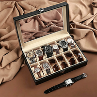 Boîte de rangement de luxe multi-compartiments personnalisée pour montres et lunettes, fabriquée en Chine, pour collection et présentation masculine