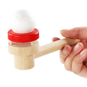 Nouveau jeu de soufflage de balles flottantes, jeu de soufflage de ballons suspendus, jouets de soufflage d'équilibre, jeu amusant de balles flottantes en bois - Product Image 6
