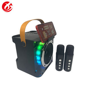 YS-223 K chanson double microphone sans fil haut-parleur karaoké subwoofer RGB karaoké bluetooth haut-parleur avec support pour téléphone ys203 - Product Image 5