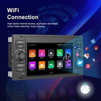 Podofo 7'' Android Carplay Android Auto Autoradio 2+64G Radio de voiture BT WIFI GPS EQ FM RDS pour Ford Transit Fiesta Focus Galaxy
