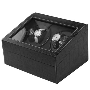 Venta al por mayor caja enrolladora <span class=keywords><strong>de</strong></span> reloj 4 ranura <span class=keywords><strong>de</strong></span> lujo <span class=keywords><strong>de</strong></span> caja con 6 reloj <span class=keywords><strong>de</strong></span> almacenamiento en stock reloj moderno soporte <span class=keywords><strong>de</strong></span> caja - Product Image 3