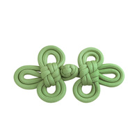 Boutons en tissu à nœud chinois, fermoir en cordon en forme de trèfle, boutons de style chinois traditionnel pour manteaux et vestes, boutons de costume Tang recouverts de tissu pour vêtements