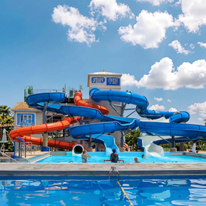 Piscine commerciale combinaison diapositives taille personnalisée fibre de verre Chine fournisseur pour <span class=keywords><strong>parc</strong></span> aquatique - Product Image 4