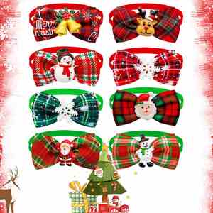 Entrega Rápida, Lazos Navideños para Perros Pequeños y Gatos, Lazos para Mascotas en Poliéster para el Invierno para Amigos Peludos - Product Image 6
