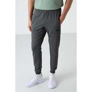 Pantalon de jogging pour homme Rory en mélange anthracite, taille élastique, décontracté, respirant, coupe ajustée - Product Image 2