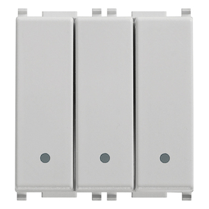 Interruttori a Muro Tre Deviatori 1P 20AX Argento, Altezza 5,3 cm, Lunghezza 5,1 cm, Larghezza 4,3 cm - Product Image 1