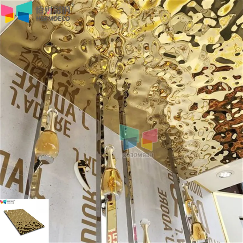 Ceiling Decoration Plates Rose Gold Color Sheet Aisi Acero 304 Stainless Steel Building Stainless Steel 2B 316L 316 Board Custom
