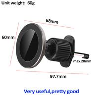 Support magnétique pour téléphone portable de voiture, rotation flexible à 360 degrés, aimant puissant, sortie d'air, en stock, livraison directe de l'usine de Shenzhen
