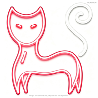 Enseigne lumineuse LED néon élégante à motif chat, personnalisable en acrylique, multicolore, pour la décoration murale de la maison, des cafés et des fêtes à thème