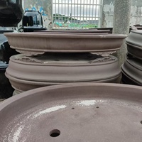 Pot Bonsai Besar Bentuk Oval Tanpa Lapisan, Terlaris, Dangkal
