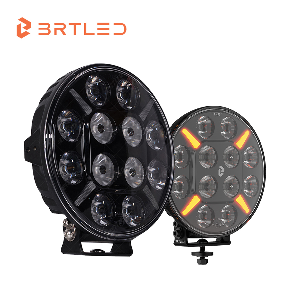BRTLED 120W 9 Inch LED Work Light for Tractor & Truck Offroad Use 12000lm IP68/IP69K Waterproof New
