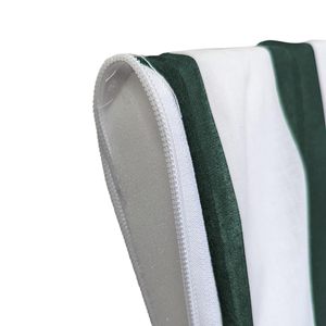 Cojín para Tumbona de Jardín, 58x180 cm, 4 cm de Grosor, Verde con Rayas Blancas, Respaldo para Silla de Exterior - Product Image 5