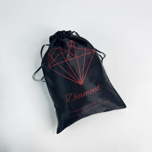 Sac en satin de soie personnalisé avec logo imprimé de luxe, sac cadeau pour emballage de vêtements, sac pour petites entreprises, sac pour cheveux - Product Image 5