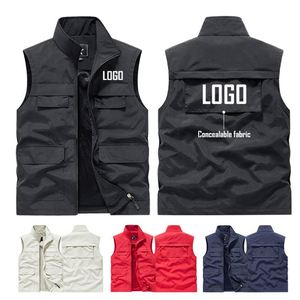 Chaleco Multifuncional Desmontable para Hombre, Nuevo, Popular, con Múltiples Bolsillos, Práctico, de Seguridad Laboral, con Logotipo Personalizado - Product Image 3