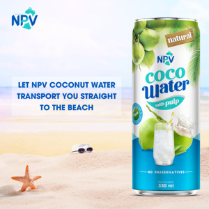 Produits phares pour l'été : Eau de coco naturelle et fraîche en canette de 250 ml en provenance du Vietnam - Société de boissons OEM - Product Image 2